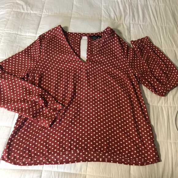Forever 21 Tops - Red Polka Dot Blouse